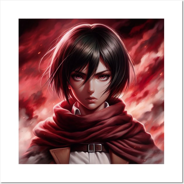 Mikasa Ackerman Wall Art by AnimeArtisan